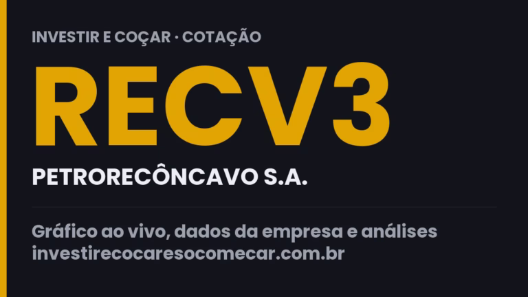 Capa da cotação de RECV3 (PETRORECÔNCAVO S.A.)