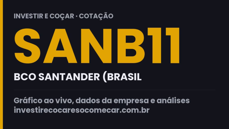 Capa da cotação de SANB11 (BCO SANTANDER (BRASIL)