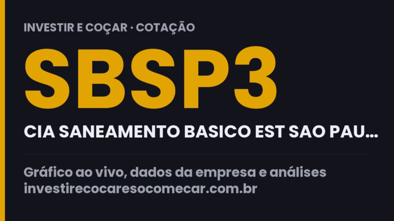 Capa da cotação de SBSP3 (CIA SANEAMENTO BASICO EST SAO PAU…)