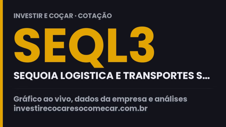 Capa da cotação de SEQL3 (SEQUOIA LOGISTICA E TRANSPORTES S…)