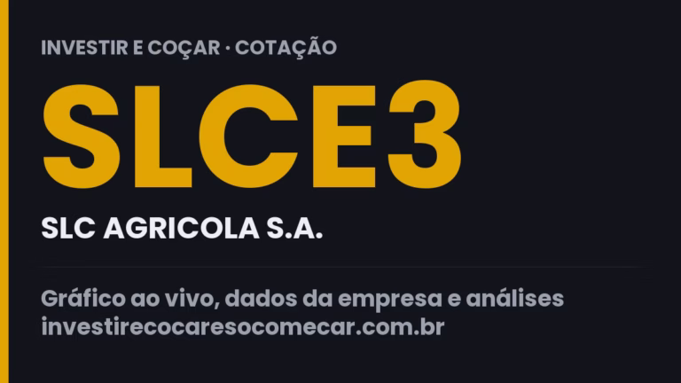 Capa da cotação de SLCE3 (SLC AGRICOLA S.A.)