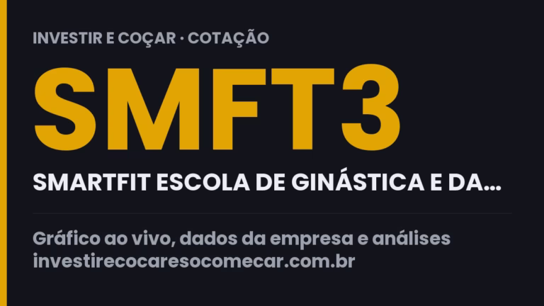 Capa da cotação de SMFT3 (SMARTFIT ESCOLA DE GINÁSTICA E DA…)