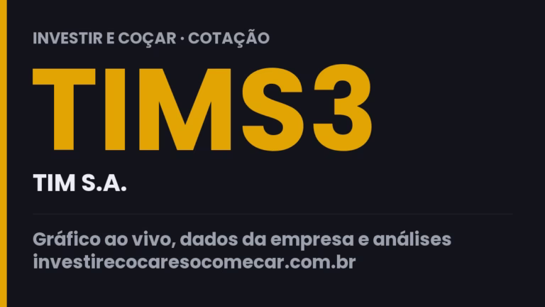 Capa da cotação de TIMS3 (TIM S.A.)