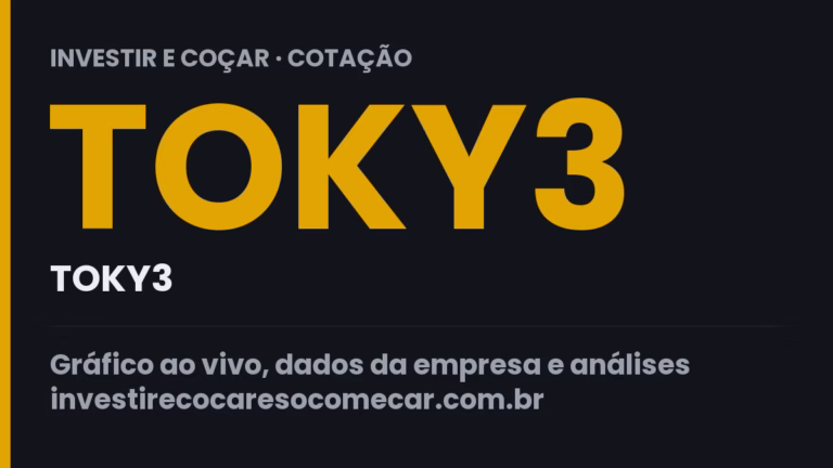 Capa da cotação de TOKY3 (TOKY3)