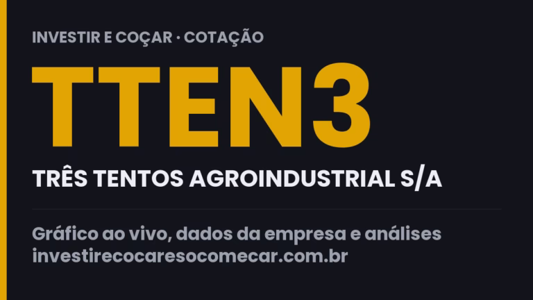 Capa da cotação de TTEN3 (TRÊS TENTOS AGROINDUSTRIAL S/A)