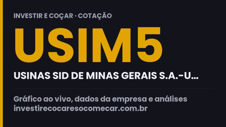 Capa da cotação de USIM5 (USINAS SID DE MINAS GERAIS S.A.-U…)