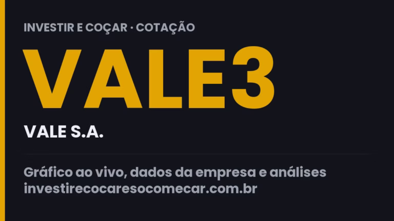 Capa da cotação de VALE3 (VALE S.A.)