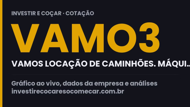 Capa da cotação de VAMO3 (VAMOS LOCAÇÃO DE CAMINHÕES. MÁQUI…)