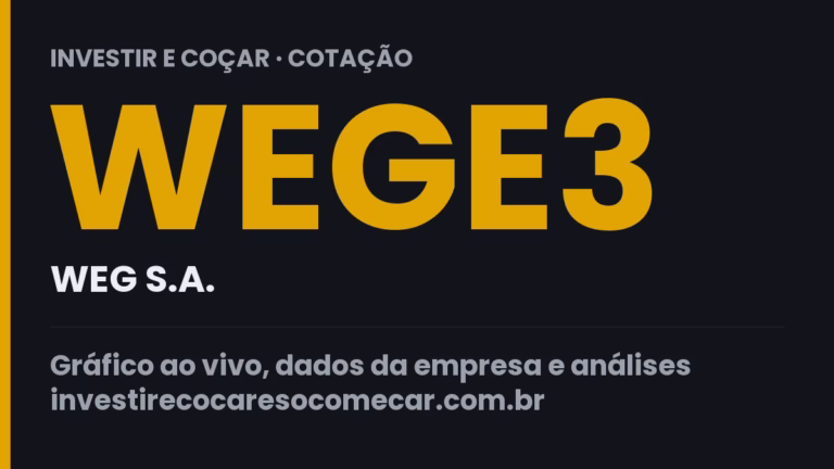 Capa da cotação de WEGE3 (WEG S.A.)