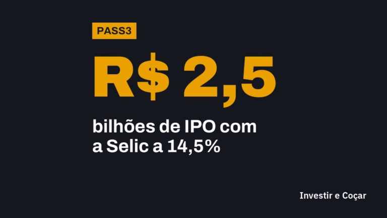 IPO da Compass (PASS3), distribuidora de gás do grupo Cosan: R$ 2,5 bilhões de captação na B3 com a Selic a 14,5% ao ano.