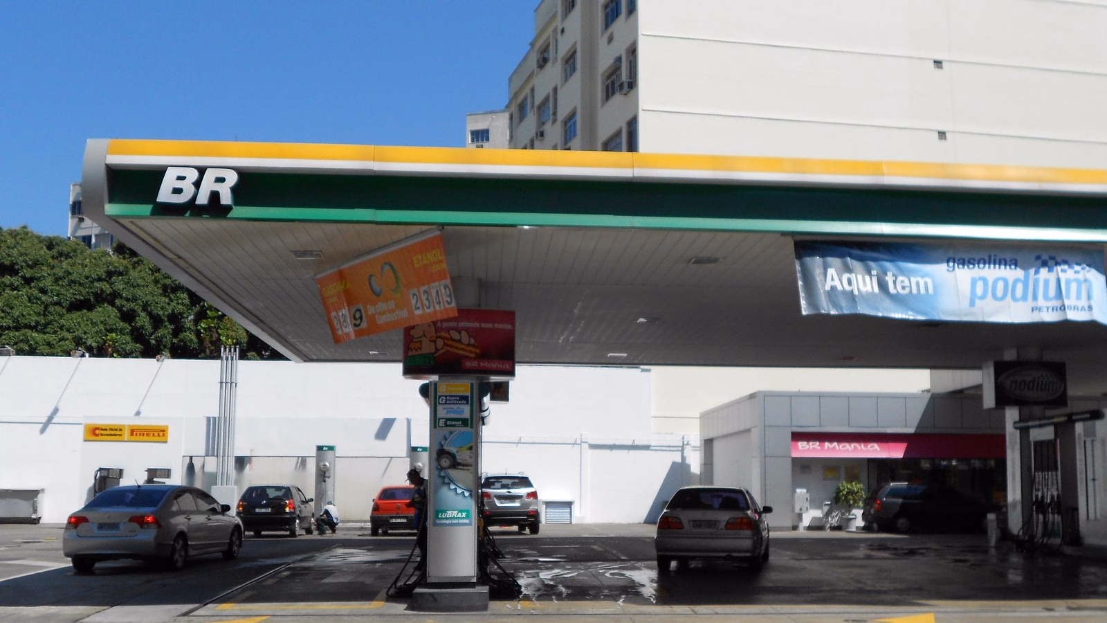 Posto de combustível com a marca BR, da Petrobras, no bairro de Laranjeiras, no Rio de Janeiro