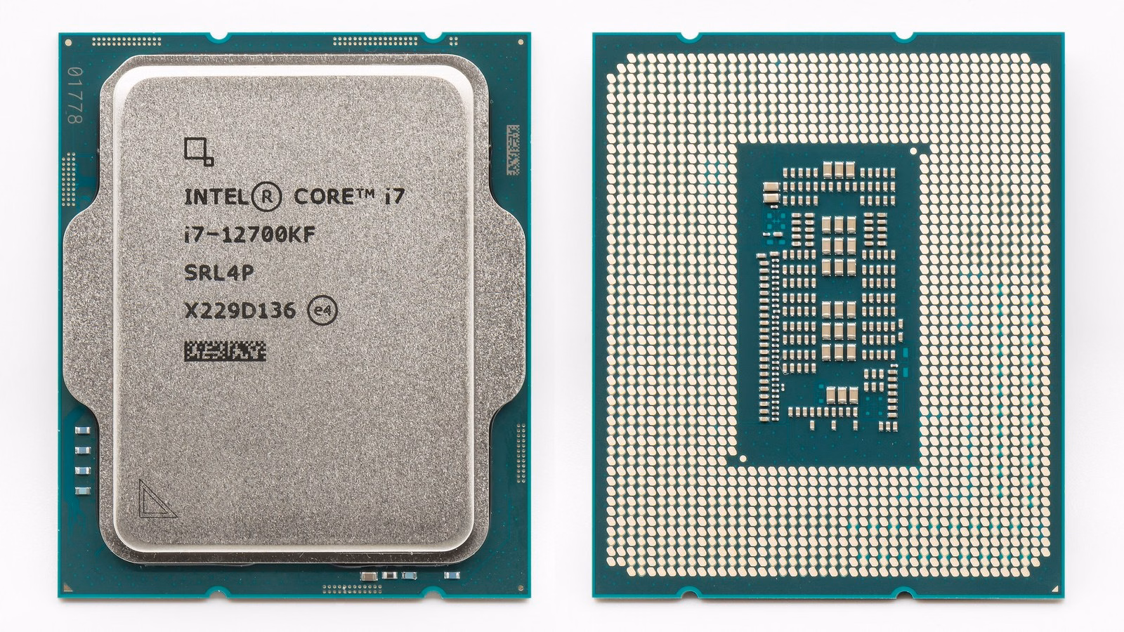 Processador Intel Core i7 com o nome Intel gravado na tampa metálica